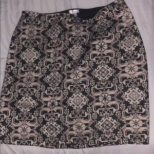 Gold detailed skirt